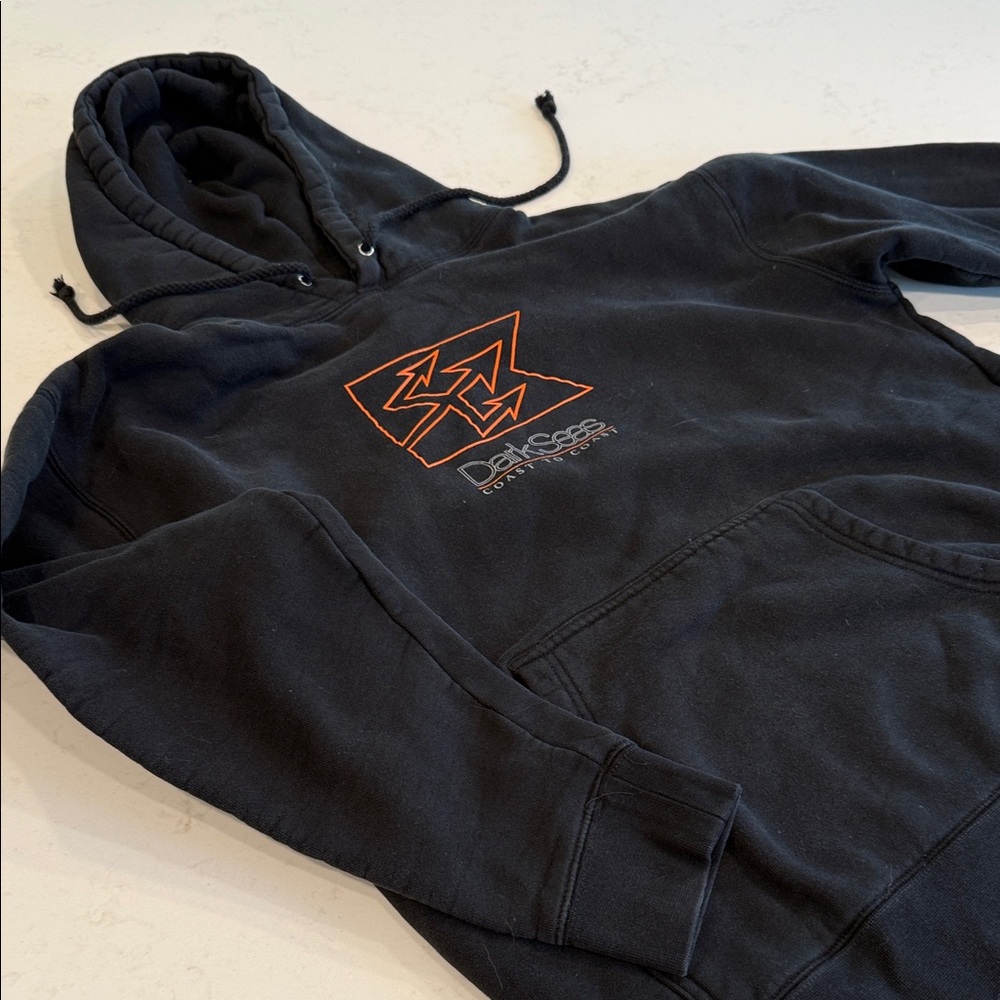 Dark Seas Black Hoodie with Orange Logo - Picture 2 of 5